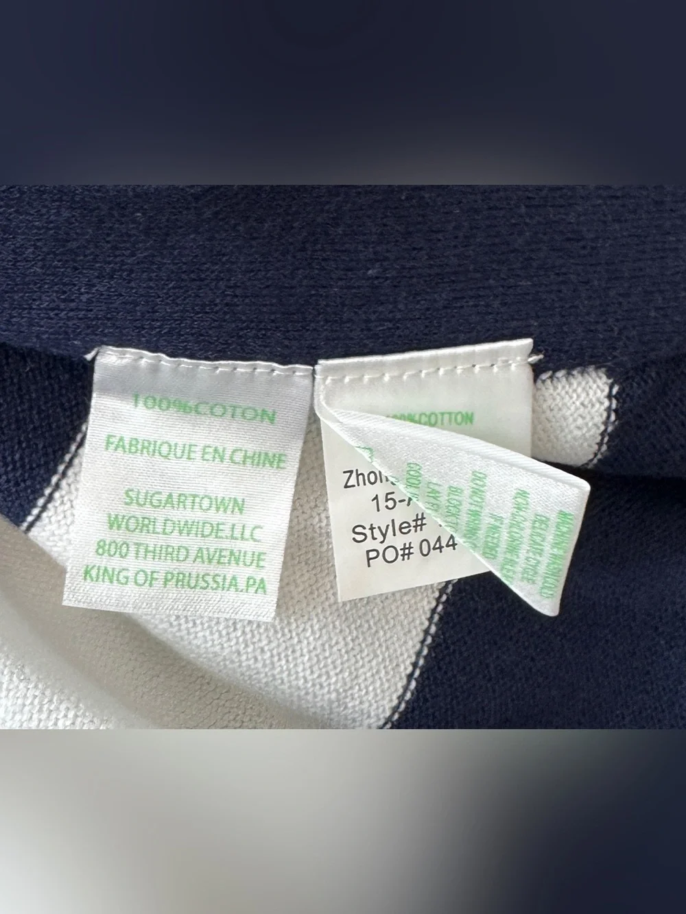 Lilly Pulitzer Haley Poncho Girls Medium True Navy/White Striped Knit Relaxed